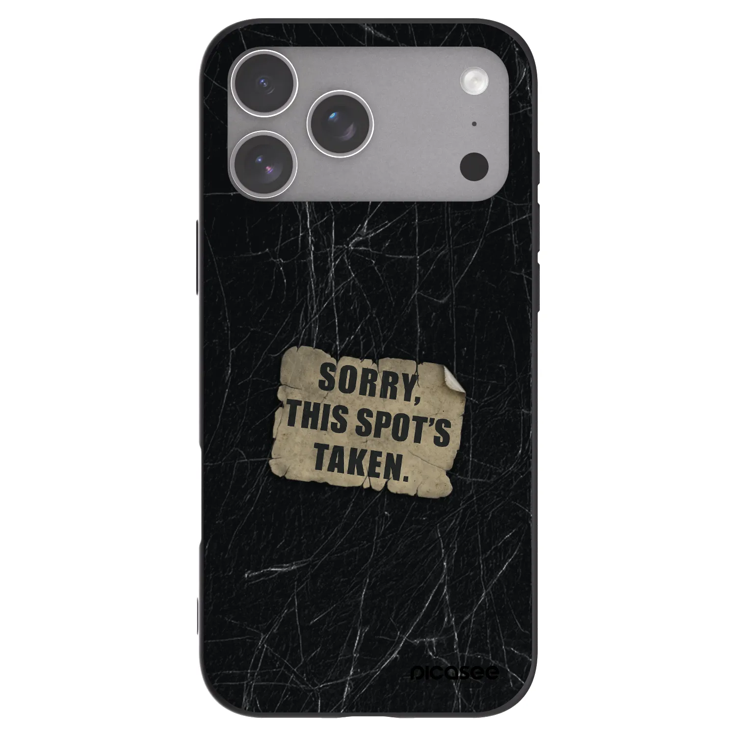 Picasee Μαύρη θήκη σιλικόνης για Apple iPhone 18 Pro Max - SORRY
