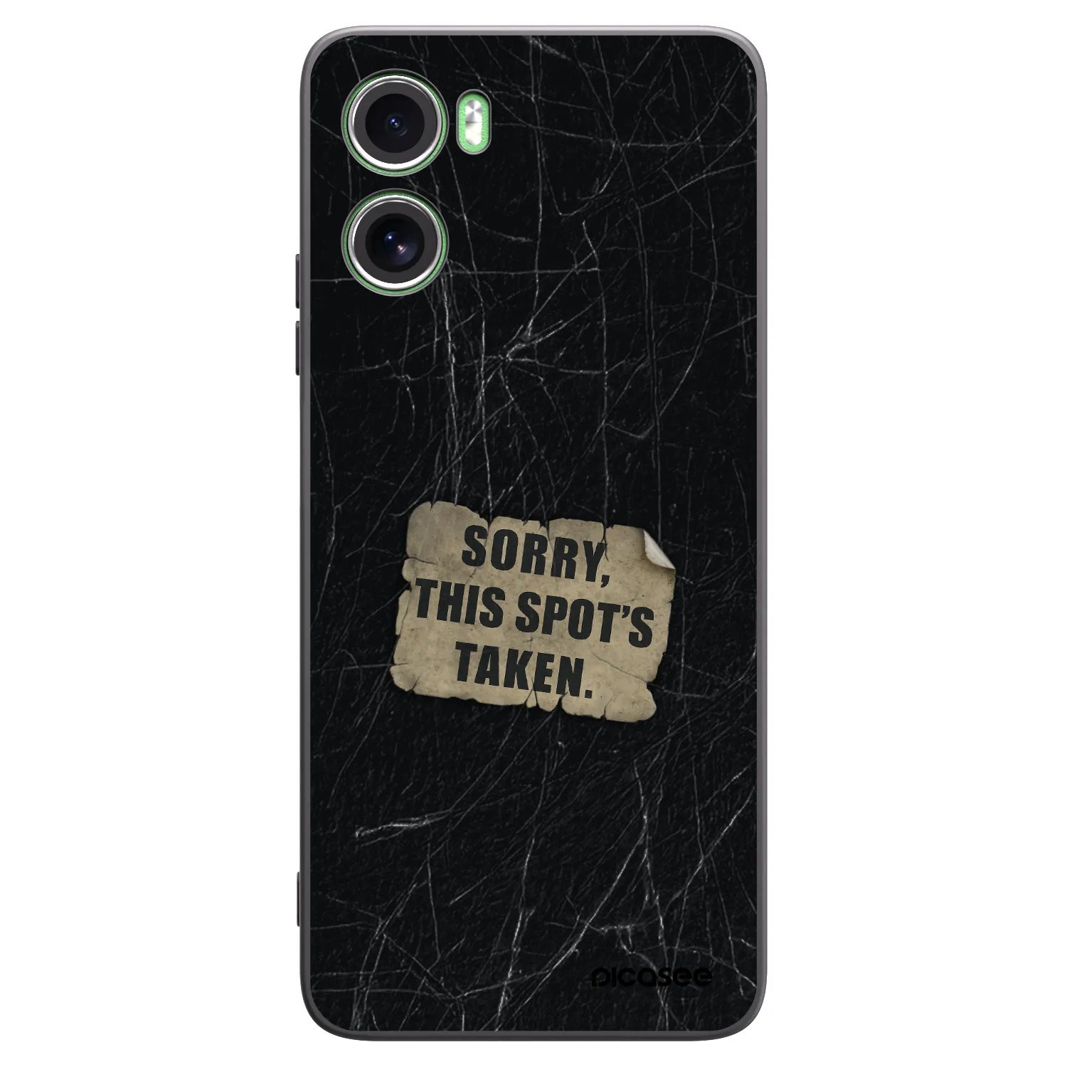Picasee Μαύρη θήκη σιλικόνης για Motorola Moto G06 - SORRY