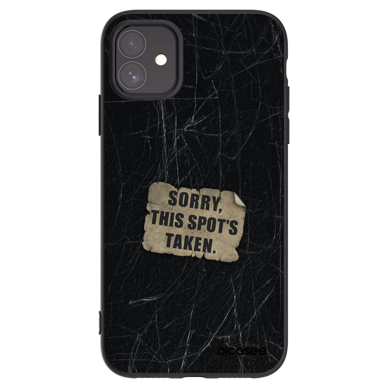 Picasee Μαύρη θήκη σιλικόνης για Apple iPhone 11 - SORRY