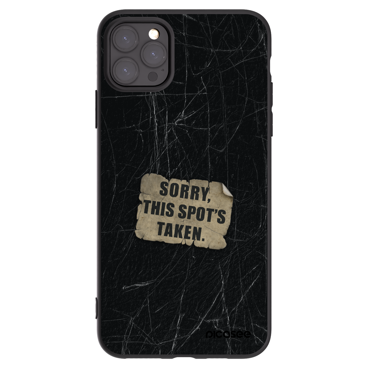 Picasee Μαύρη θήκη σιλικόνης για Apple iPhone 11 Pro Max - SORRY