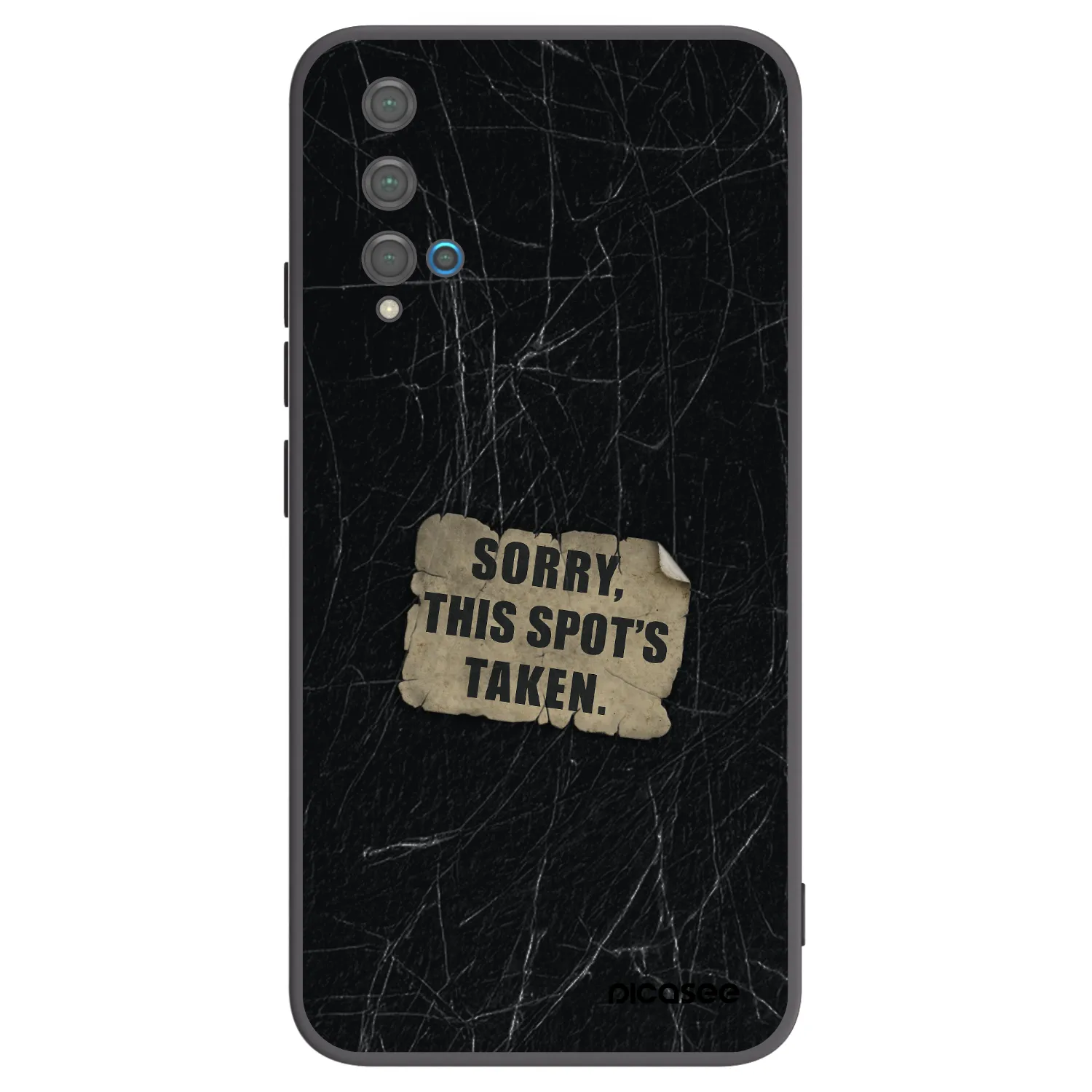 Picasee Μαύρη θήκη σιλικόνης για Huawei Nova 5T - SORRY