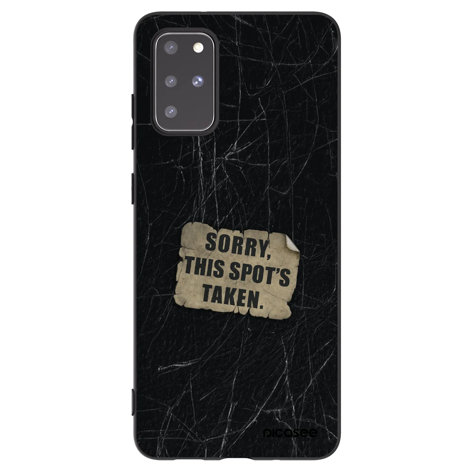 Picasee Μαύρη θήκη σιλικόνης για Samsung Galaxy S20+ G985F - SORRY