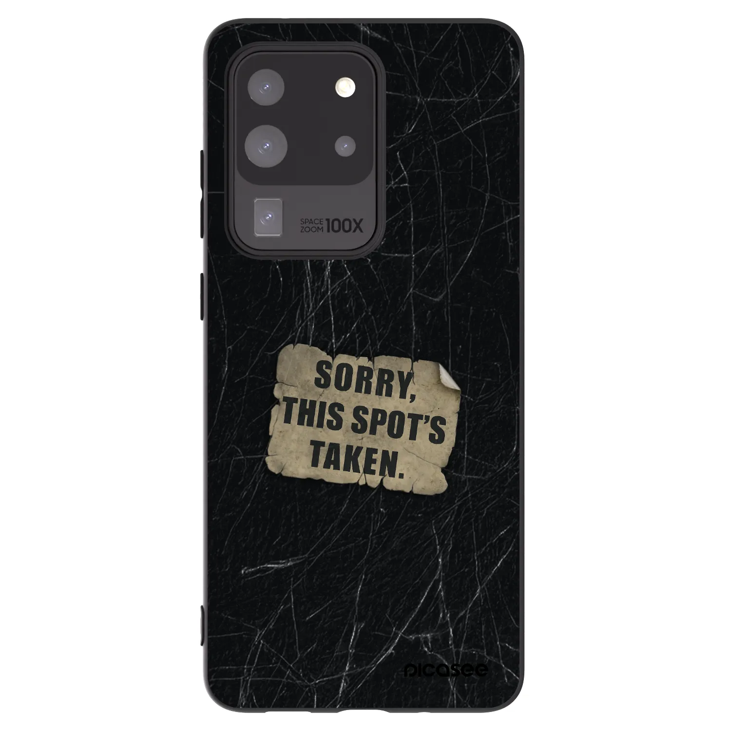Picasee Μαύρη θήκη σιλικόνης για Samsung Galaxy S20 Ultra 5G G988F - SORRY