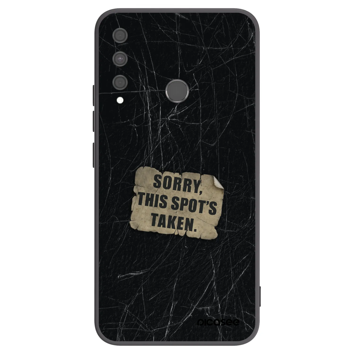 Picasee Μαύρη θήκη σιλικόνης για Huawei P40 Lite E - SORRY