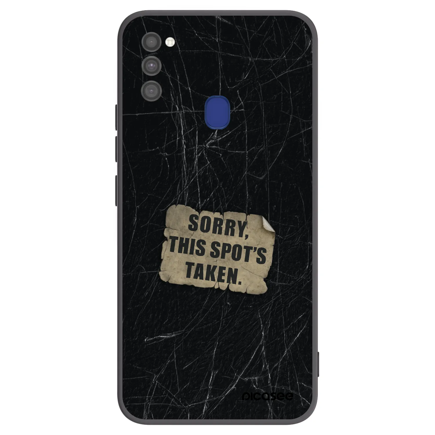 Picasee Μαύρη θήκη σιλικόνης για Samsung Galaxy M21 M215F - SORRY
