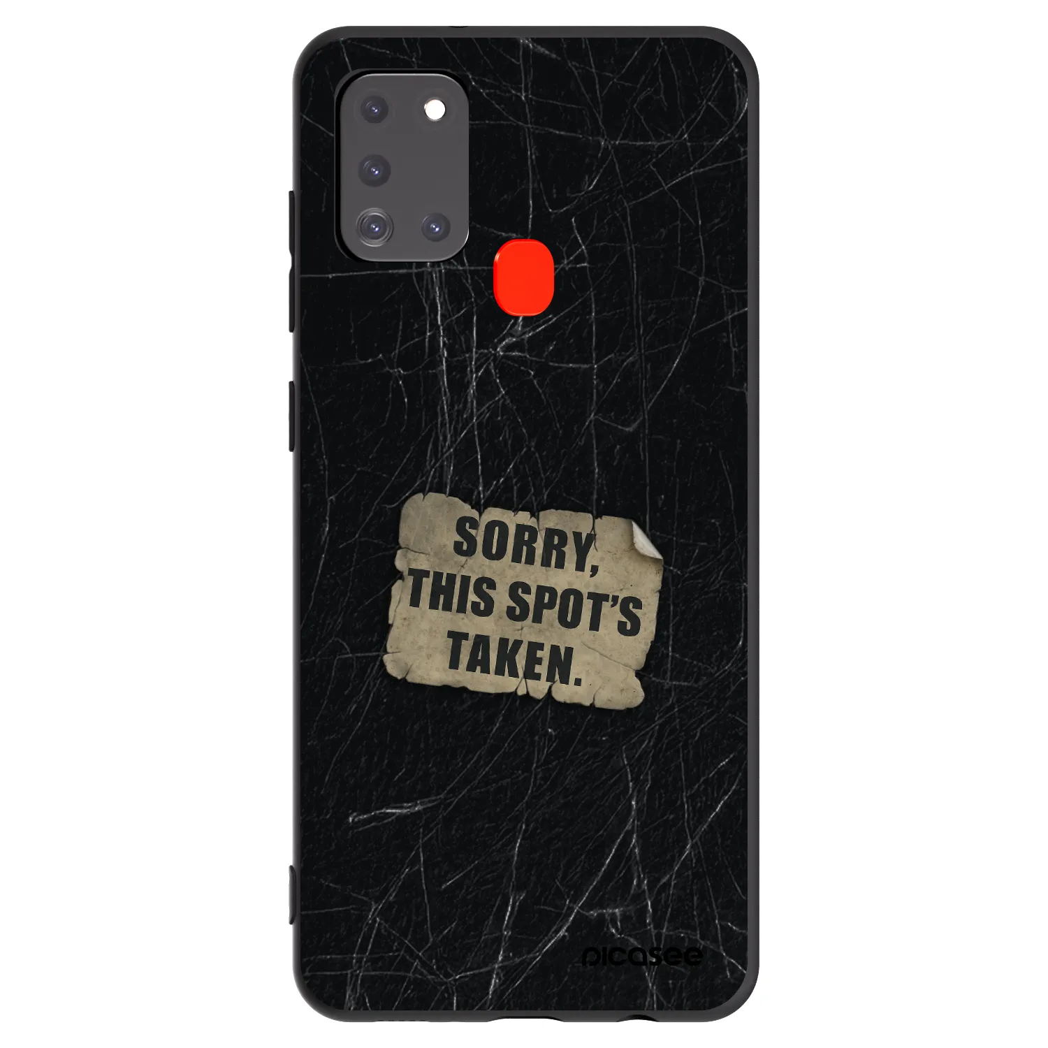 Picasee Μαύρη θήκη σιλικόνης για Samsung Galaxy A21s - SORRY