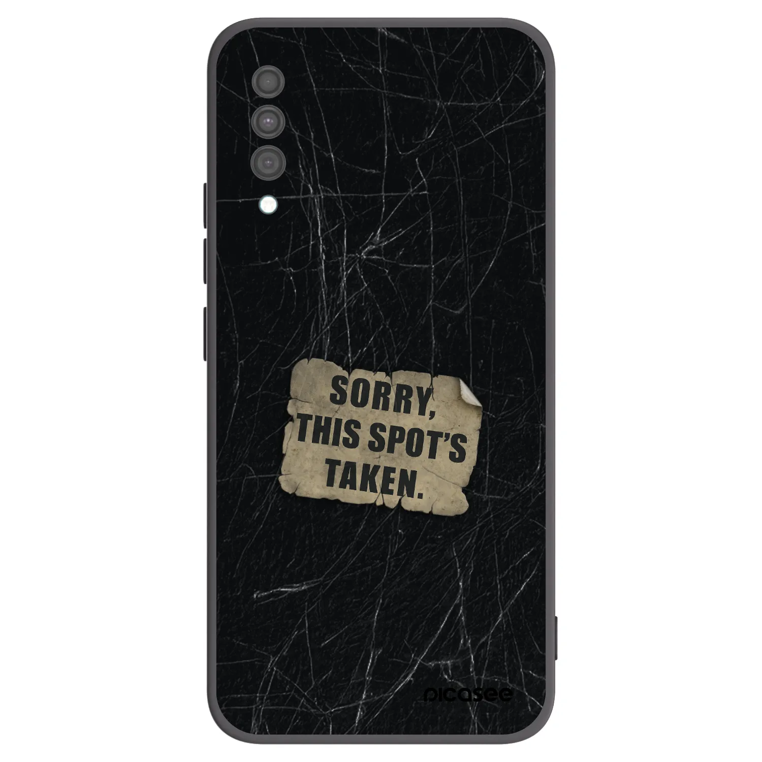 Picasee Μαύρη θήκη σιλικόνης για Samsung Galaxy A30s A307F - SORRY