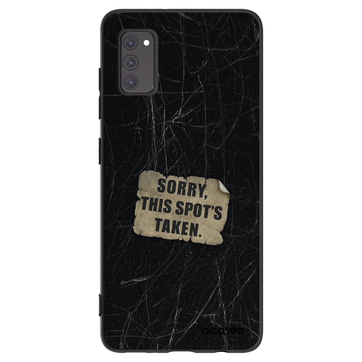 Picasee Μαύρη θήκη σιλικόνης για Samsung Galaxy A41 A415F - SORRY