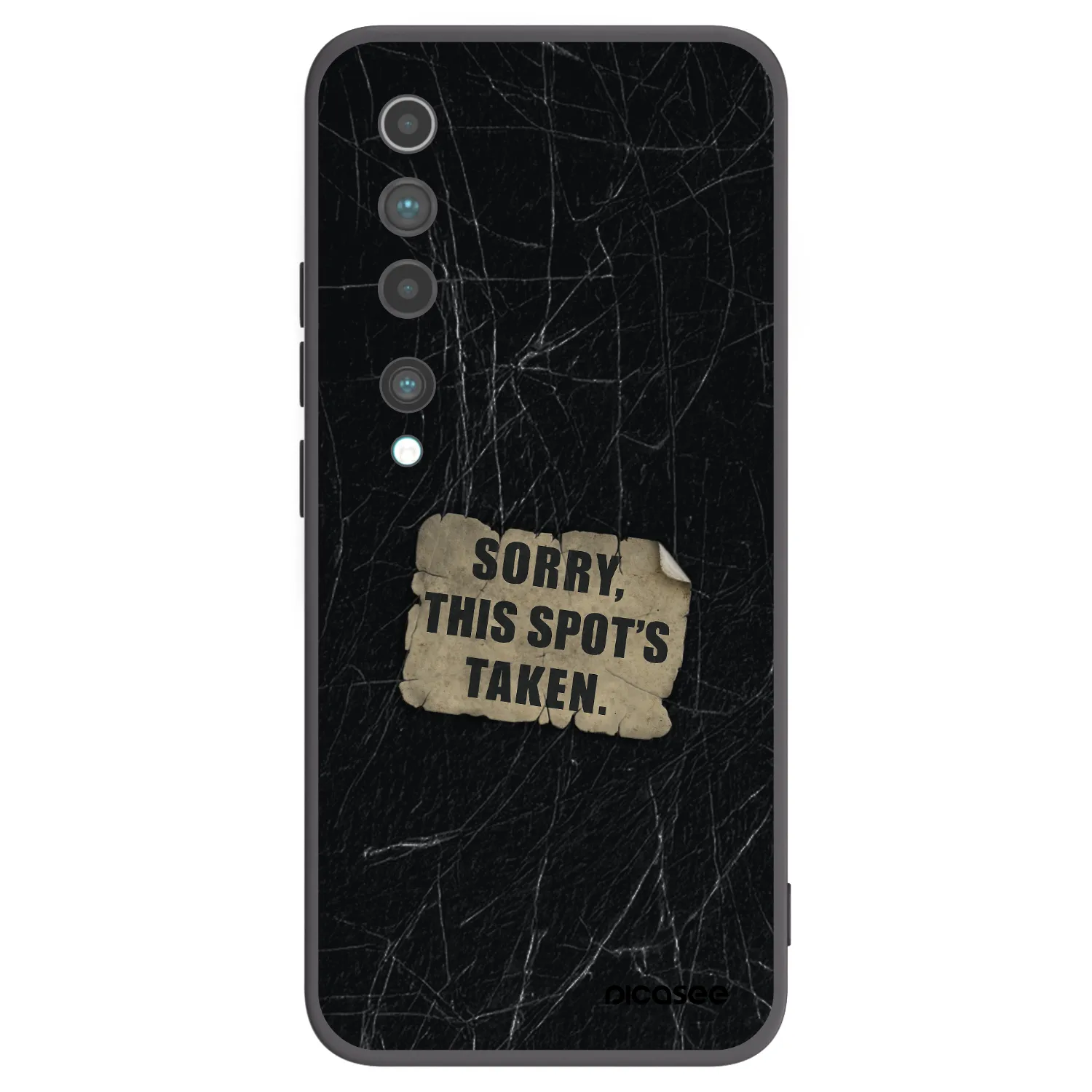 Picasee Μαύρη θήκη σιλικόνης για Xiaomi Mi 10 - SORRY