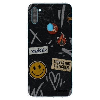 Picasee διαφανής θήκη σιλικόνης Samsung Galaxy M11 - STICKERS x TAGS