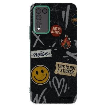 Picasee διαφανής θήκη σιλικόνης Honor 10X Lite - STICKERS x TAGS