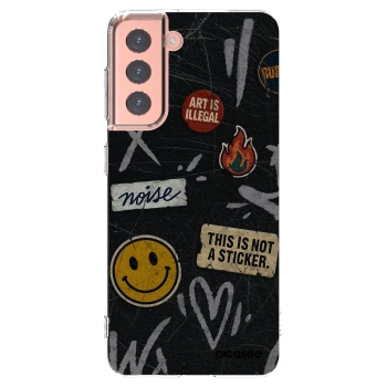 Picasee διαφανής θήκη σιλικόνης Samsung Galaxy S21 5G G991B - STICKERS x TAGS