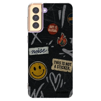 Picasee διαφανής θήκη σιλικόνης Samsung Galaxy S21+ 5G G996F - STICKERS x TAGS