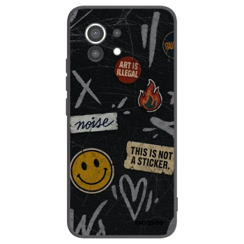 Picasee Μαύρη θήκη σιλικόνης για Xiaomi Mi 11 - STICKERS x TAGS