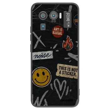 Picasee Μαύρη θήκη σιλικόνης για Xiaomi Mi 11 Ultra - STICKERS x TAGS