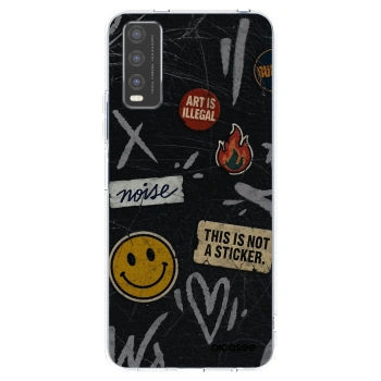 Picasee διαφανής θήκη σιλικόνης Vivo Y20s - STICKERS x TAGS