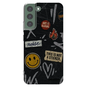 Picasee διαφανής θήκη σιλικόνης Samsung Galaxy S22+ 5G - STICKERS x TAGS