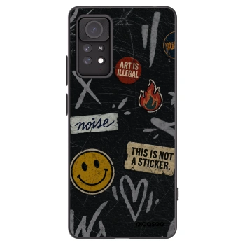 Picasee Μαύρη θήκη σιλικόνης για Xiaomi Redmi Note 11 Pro 5G - STICKERS x TAGS