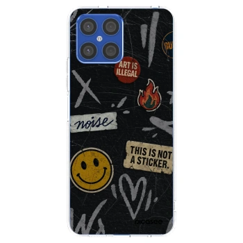 Picasee διαφανής θήκη σιλικόνης Honor X8 4G - STICKERS x TAGS