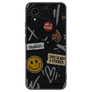 Picasee Μαύρη θήκη σιλικόνης για Vivo Y01 - STICKERS x TAGS