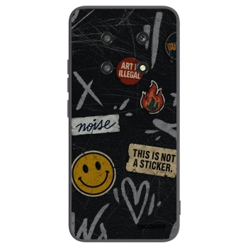 Picasee Μαύρη θήκη σιλικόνης για Honor Magic4 Lite 5G - STICKERS x TAGS