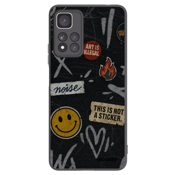 Picasee Μαύρη θήκη σιλικόνης για Xiaomi Redmi Note 11 Pro+ 5G - STICKERS x TAGS