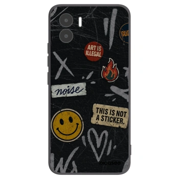 Picasee Μαύρη θήκη σιλικόνης για Xiaomi Redmi A1 - STICKERS x TAGS