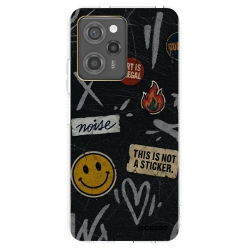 Picasee Μαύρη θήκη σιλικόνης για Xiaomi Poco X5 Pro - STICKERS x TAGS