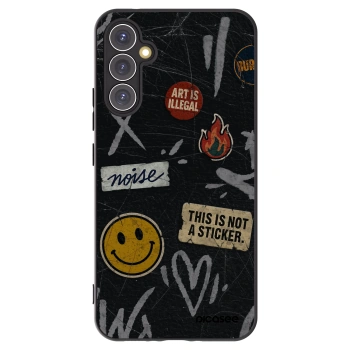 Picasee Μαύρη θήκη σιλικόνης για Samsung Galaxy A34 5G A346B - STICKERS x TAGS