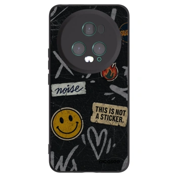 Picasee Μαύρη θήκη σιλικόνης για Honor Magic5 Pro - STICKERS x TAGS