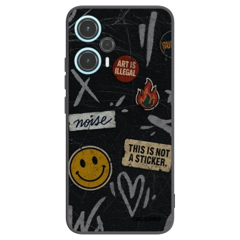 Picasee Μαύρη θήκη σιλικόνης για Xiaomi Poco F5 - STICKERS x TAGS