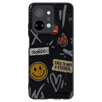 Picasee Μαύρη θήκη σιλικόνης για Honor X7a - STICKERS x TAGS
