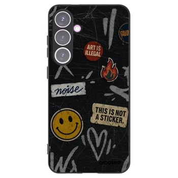 Picasee Μαύρη θήκη σιλικόνης για Samsung Galaxy S24+ S926B 5G - STICKERS x TAGS