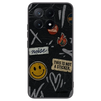 Picasee Μαύρη θήκη σιλικόνης για Xiaomi Poco X6 Pro - STICKERS x TAGS