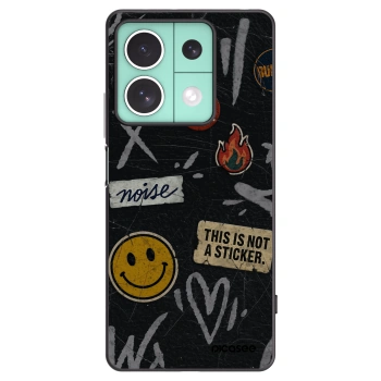 Picasee Μαύρη θήκη σιλικόνης για Xiaomi Redmi Note 13 5G - STICKERS x TAGS