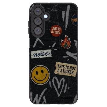 Picasee Μαύρη θήκη σιλικόνης για Samsung Galaxy A25 A256B 5G - STICKERS x TAGS