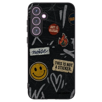 Picasee Μαύρη θήκη σιλικόνης για Samsung Galaxy A35 5G A356B - STICKERS x TAGS