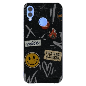 Picasee διαφανής θήκη σιλικόνης Honor 10 Lite - STICKERS x TAGS