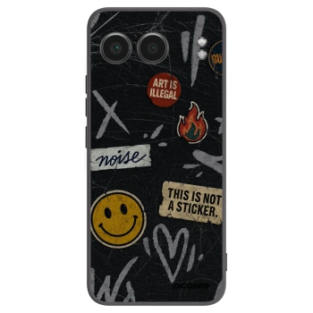 Picasee Μαύρη θήκη σιλικόνης για OnePlus Nord 4 - STICKERS x TAGS