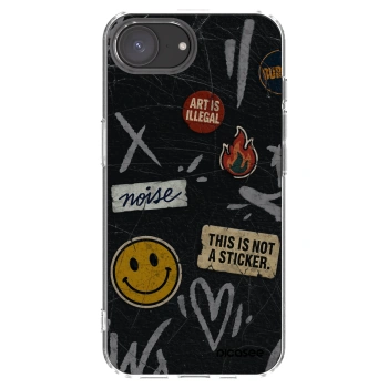 Picasee διαφανής θήκη σιλικόνης Apple iPhone 16e - STICKERS x TAGS