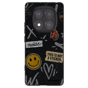 Picasee Μαύρη θήκη σιλικόνης για Xiaomi Redmi Note 14 Pro+ 5G - STICKERS x TAGS