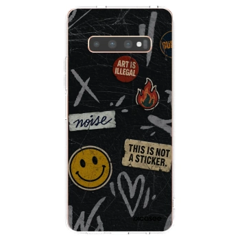 Picasee διαφανής θήκη σιλικόνης Samsung Galaxy S10 Plus G975 - STICKERS x TAGS