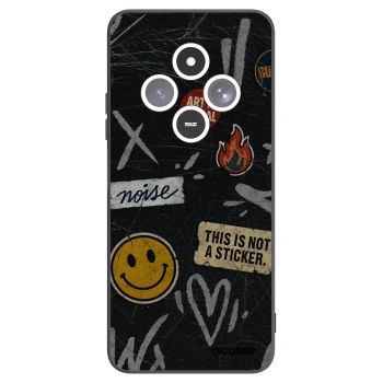 Picasee Μαύρη θήκη σιλικόνης για Xiaomi Redmi 14C - STICKERS x TAGS