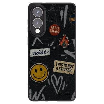 Picasee Μαύρη θήκη σιλικόνης για Samsung Galaxy S25 Edge 5G - STICKERS x TAGS