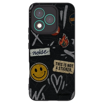 Picasee Μαύρη θήκη σιλικόνης για Honor 400 Lite 5G - STICKERS x TAGS