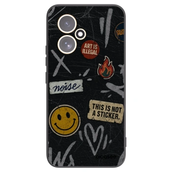 Picasee Μαύρη θήκη σιλικόνης για Honor 400 5G - STICKERS x TAGS