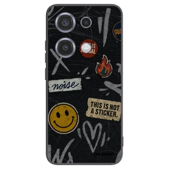 Picasee Μαύρη θήκη σιλικόνης για Xiaomi Redmi Note 14S - STICKERS x TAGS