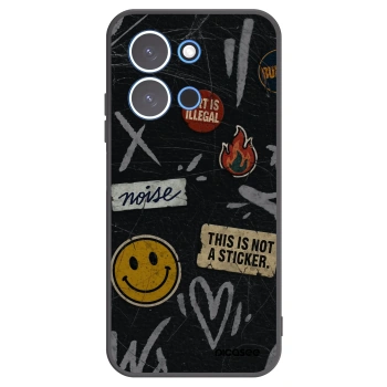 Picasee Μαύρη θήκη σιλικόνης για Xiaomi Redmi 15C 4G - STICKERS x TAGS