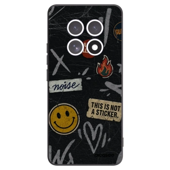 Picasee Μαύρη θήκη σιλικόνης για Xiaomi Redmi Note 15 - STICKERS x TAGS
