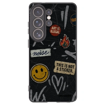 Picasee Μαύρη θήκη σιλικόνης για Samsung Galaxy S26 Ultra - STICKERS x TAGS